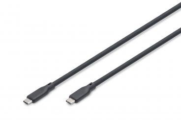 USB Silikon Kabel, USB4 Gen2, USB 20Gbps, 2m, schwarz 