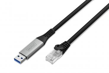 USB-A - RJ45 Ethernet Kabel, 1Gbit/s, 3m 