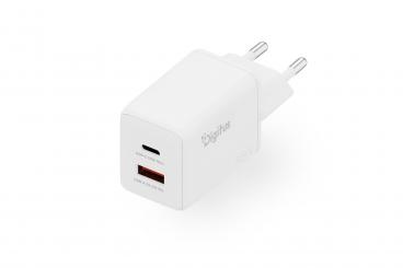 USB GaN Charger 45W, 1x USB-C, 1x USB-A 