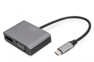 USB Type-C™ 4K 2in1 DisplayPort + VGA Grafik-Adapter 