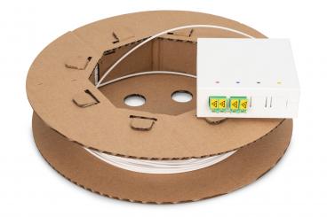 Fttx Installationskit, Vorkonfektioniert, 4-Faser, LC/APC Stecker, Länge 70m 