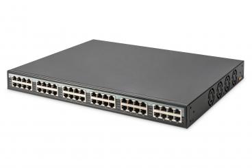 24-Port 10G Ethernet PoE+ Injektor, 802.3at, 370 W 